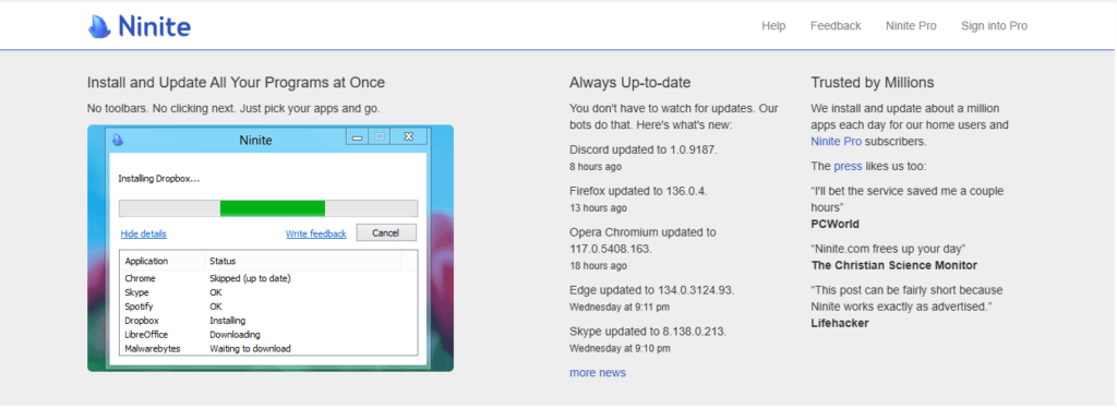 Ninite-The Easiest Way to Install Software for Free