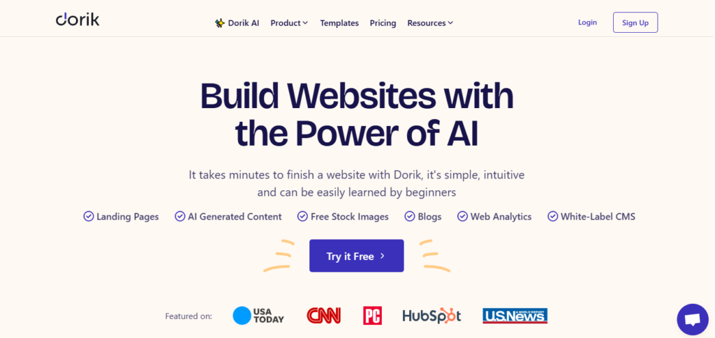 Best AI tools to create a website free